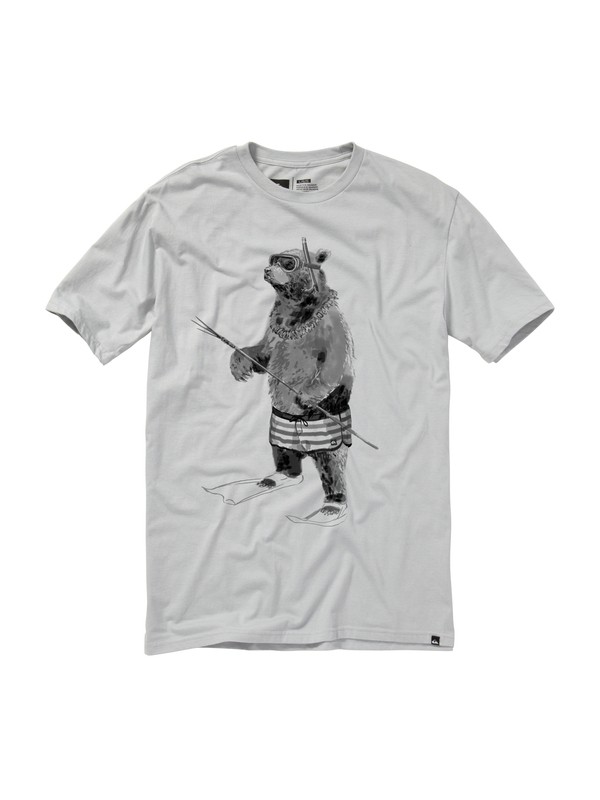 quiksilver, Island Bear Slim Fit T-Shirt, ALLOY (sgr0) 0 Island Bear Slim Fit T-Shirt AQYZT01130 Quiksilver