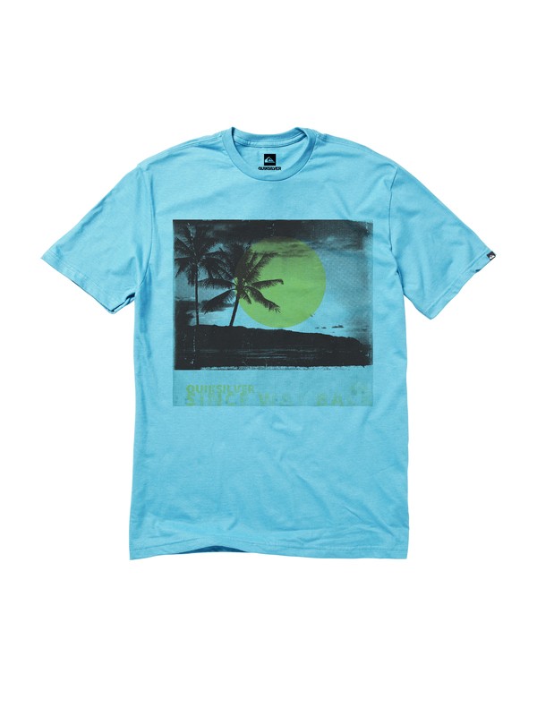quiksilver, Way Back T-Shirt, LAGOON (bhr0) 0 Way Back T-Shirt AQYZT01422 Quiksilver
