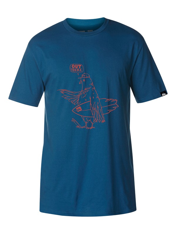 quiksilver, For The Birds Slim Fit T-Shirt, MOROCCAN BLUE (bsg0) 0 For The Birds Slim Fit T-Shirt AQYZT03037 Quiksilver