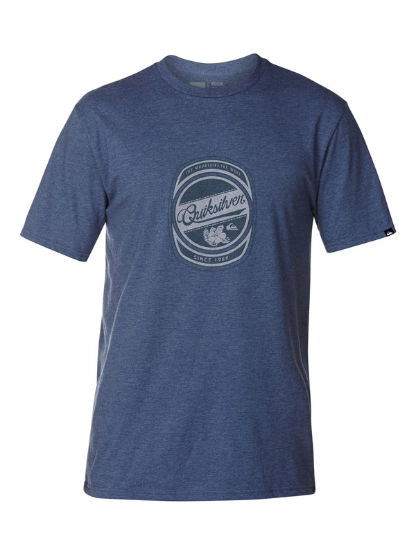 quiksilver, Columbia Slim Fit T-Shirt, ESTATE BLUE HEATHER (bswh) 0 Columbia Slim Fit T-Shirt AQYZT03040 Quiksilver