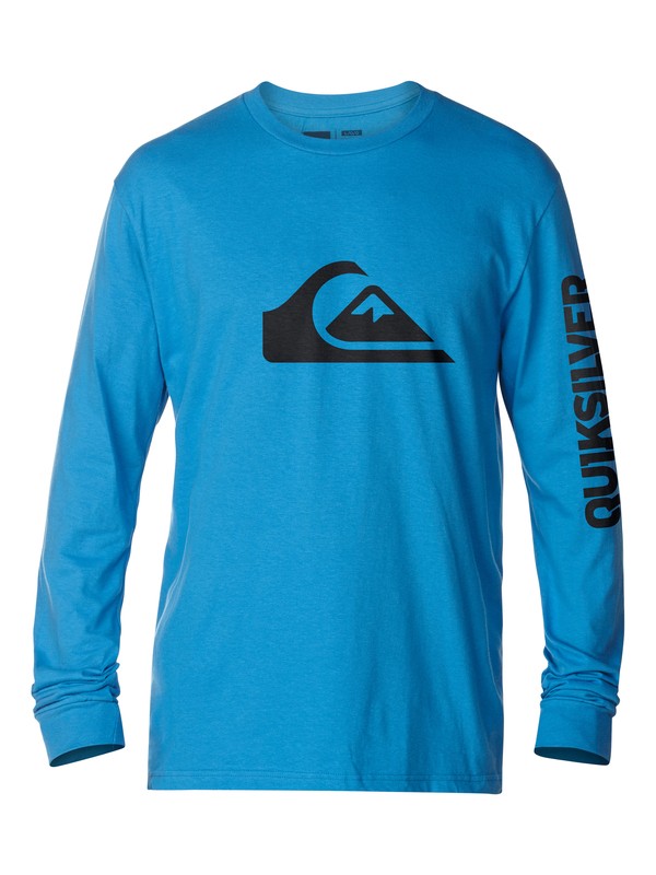 quiksilver, Mountain Wave Long Sleeve T-Shirt, CASPIAN (bnb0) 0 Mountain Wave Long Sleeve T-Shirt AQYZT03077 Quiksilver