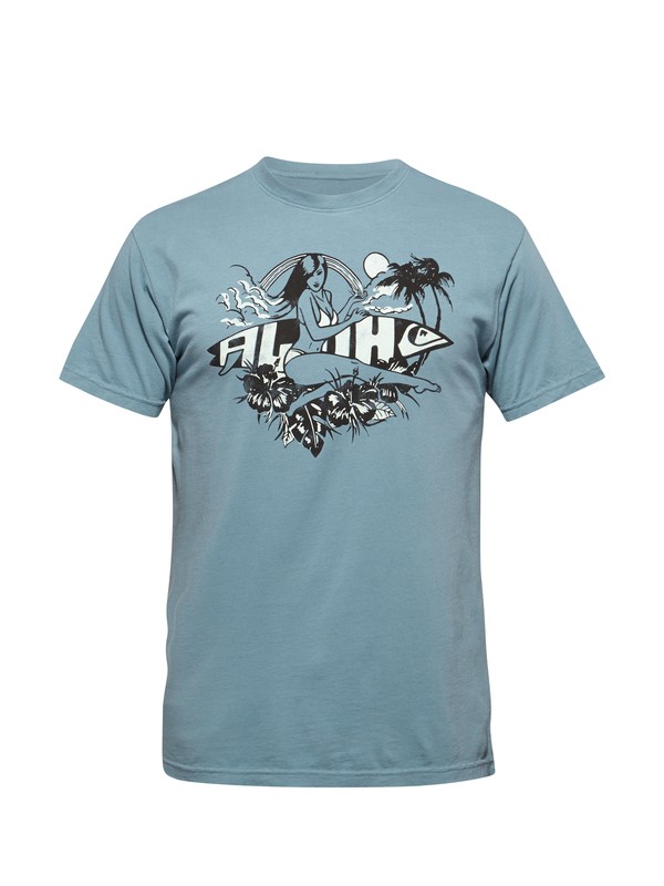 quiksilver, Miss Aloha Modern Fit T-Shirt, BLUESTONE (bmc0) 0 Miss Aloha Modern Fit T-Shirt AQYZT03134 Quiksilver