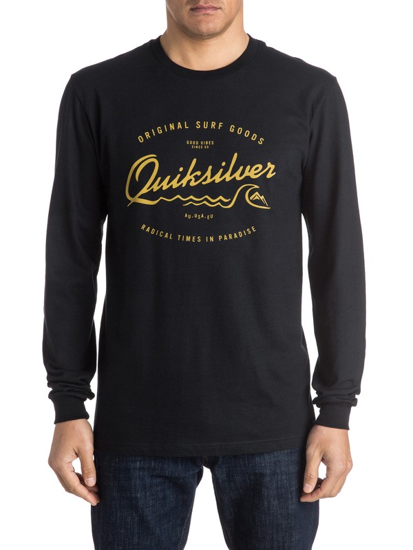 quiksilver, WEST PIER LS MU1, BLACK (kvj0) 0 WEST PIER LS MU1 AQYZT04161 Quiksilver