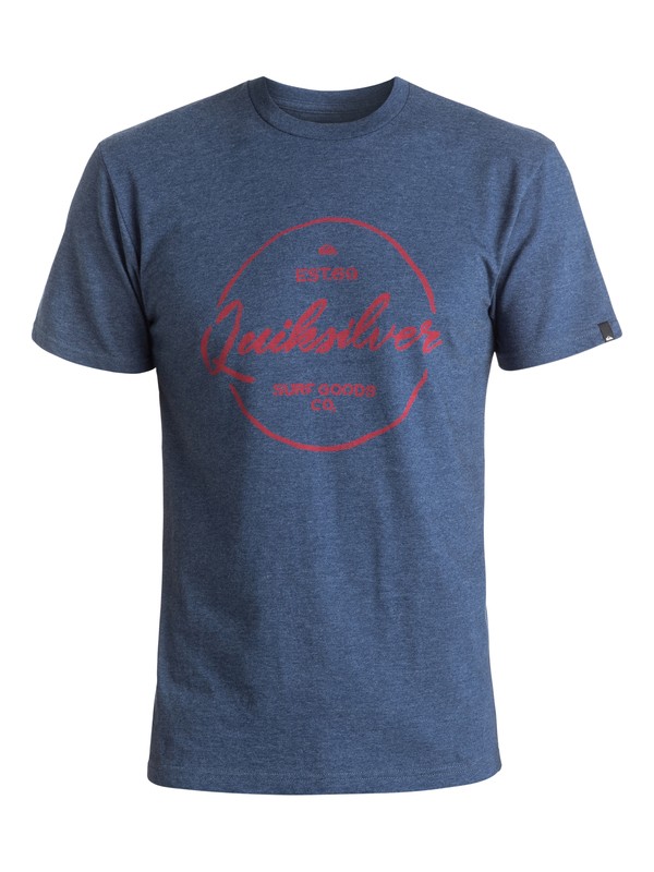 quiksilver, Silvered Tee, DARK DENIM HEATHER (brqh) 0 Silvered Tee AQYZT04406 Quiksilver