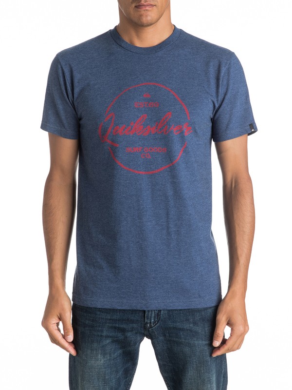 quiksilver, Silvered Tee, DARK DENIM HEATHER (brqh) 0 Silvered Tee AQYZT04406 Quiksilver