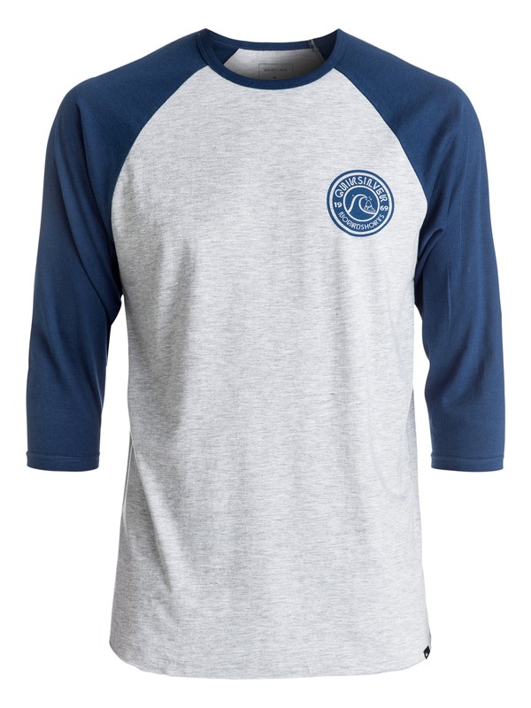 quiksilver, Wave Pool Raglan Tee, ATHLETIC HEATHER (sgrh) 0 Wave Pool Raglan Tee Grey AQYZT04436 Quiksilver