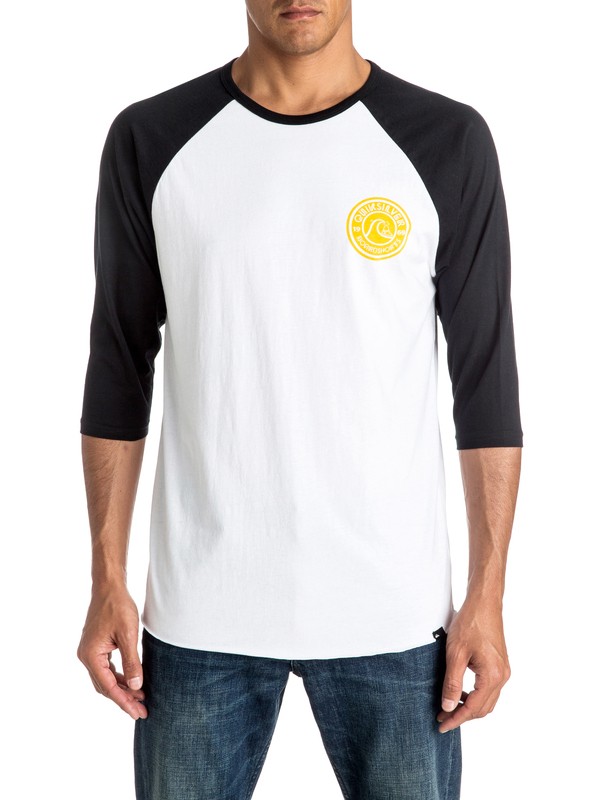 quiksilver, Wave Pool Raglan Tee, WHITE (wbb0) 0 Wave Pool Raglan Tee AQYZT04436 Quiksilver