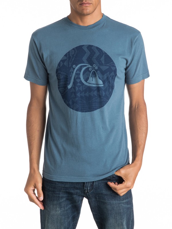 quiksilver, Circle Bubble Tee, INDIAN TEAL (bqk0) 0 Circle Bubble Tee AQYZT04448 Quiksilver