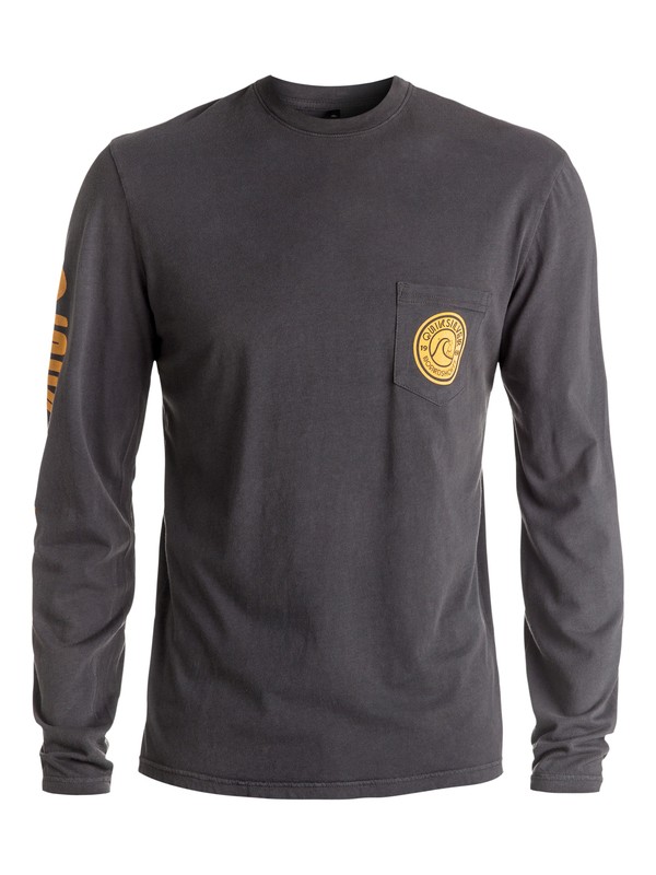 quiksilver, Bubble Logo Long Sleeve Tee, TARMAC (kta0) 0 Bubble Logo Long Sleeve Tee AQYZT04451 Quiksilver