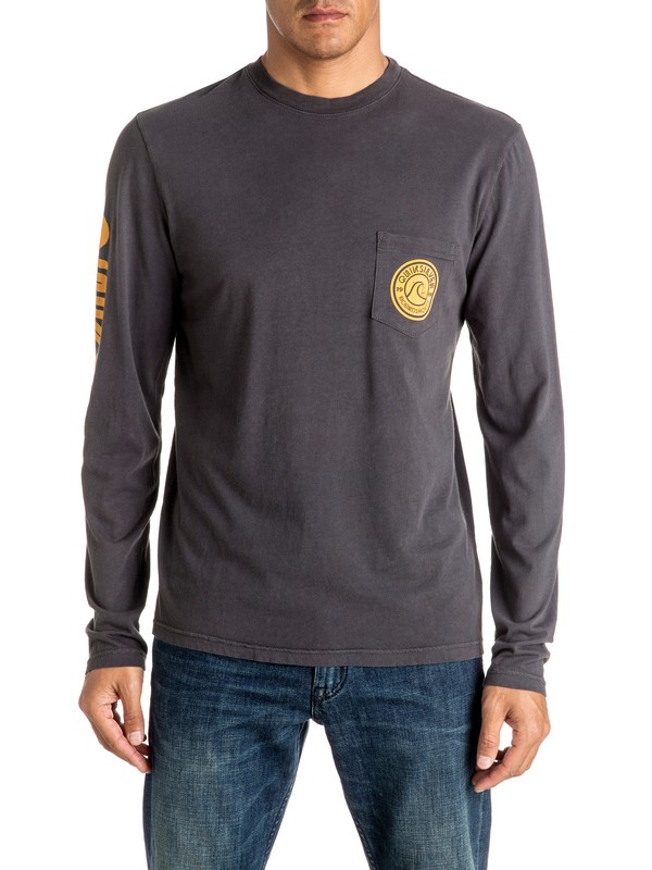 quiksilver, Bubble Logo Long Sleeve Tee, TARMAC (kta0) 0 Bubble Logo Long Sleeve Tee AQYZT04451 Quiksilver