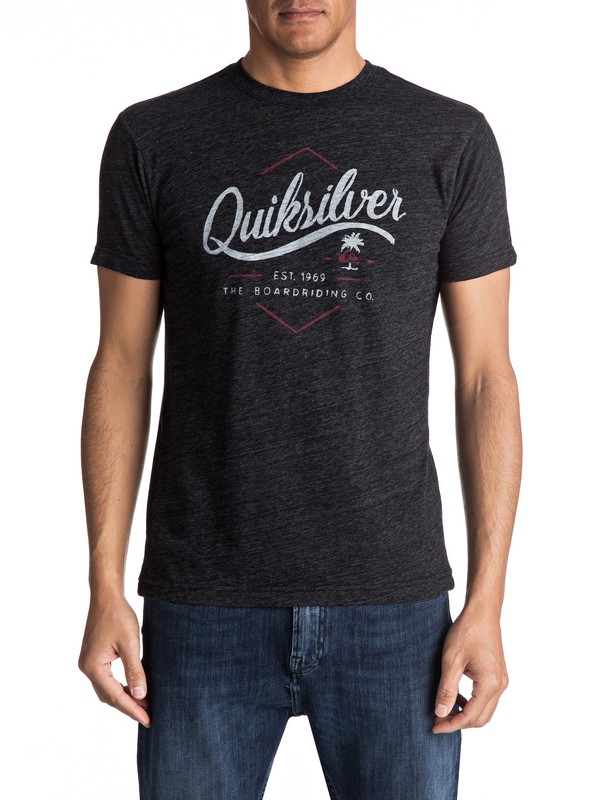 quiksilver, Sea Tales Tee, CHARCOAL HEATHER (ktah) 0 Sea Tales Tee Black AQYZT04757 Quiksilver