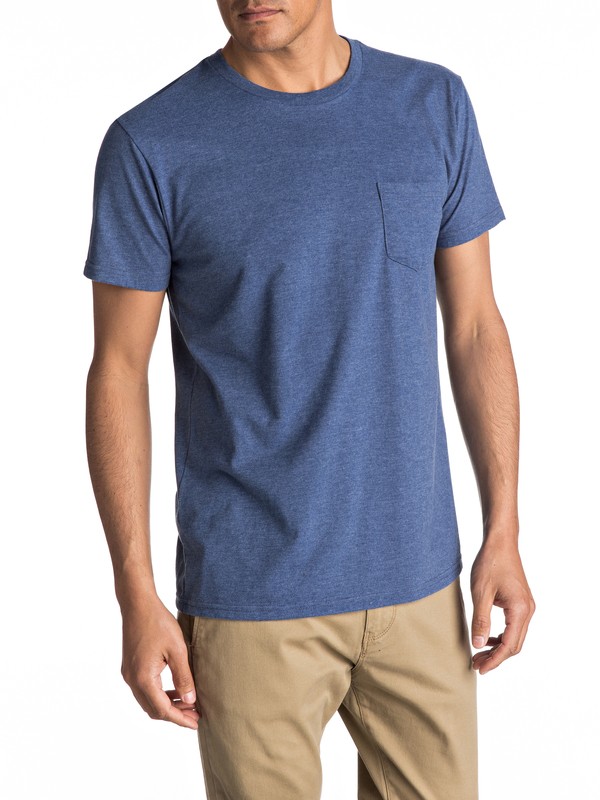 quiksilver, Clean N Easy Tee, DARK DENIM HEATHER (brqh) 0 Clean N Easy Tee Blue AQYZT04760 Quiksilver