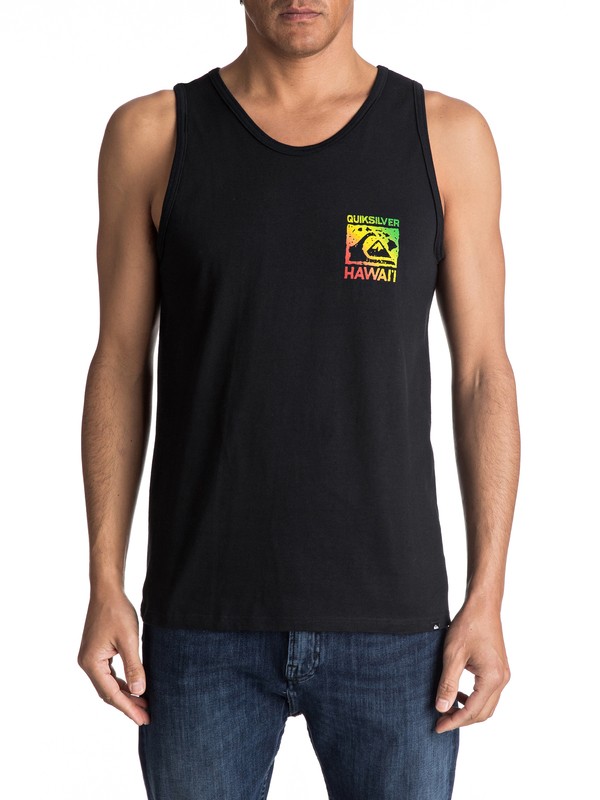 quiksilver, Island Mountain Wave Tank, BLACK (kvj0) 0 Island Mountain Wave Tank Black AQYZT04824 Quiksilver
