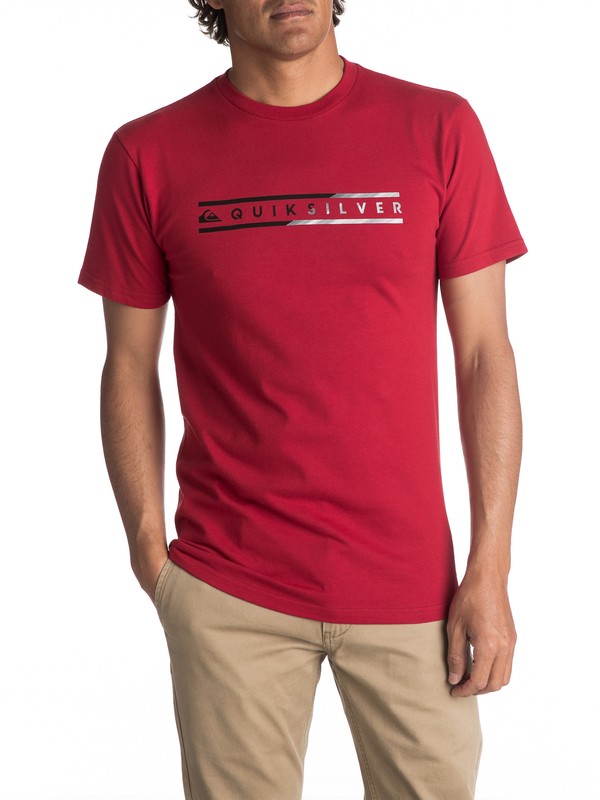 quiksilver, Men's Skinny Script Tee, CHILI PEPPER (rrd0) 0 Men's Skinny Script Tee Red AQYZT04980 Quiksilver