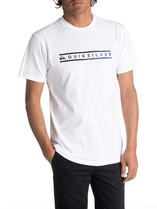 quiksilver, Men's Skinny Script Tee, WHITE (wbb0) 0 Men's Skinny Script Tee White AQYZT04980 Quiksilver