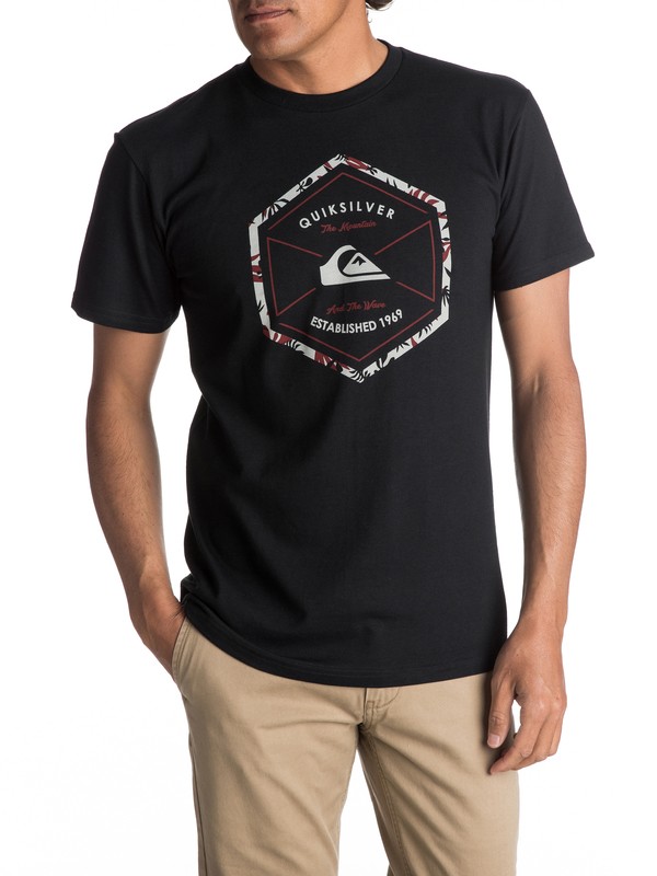 quiksilver, Men's Octa Logo Tee, BLACK (kvj0) 0 Men's Octa Logo Tee Black AQYZT04982 Quiksilver
