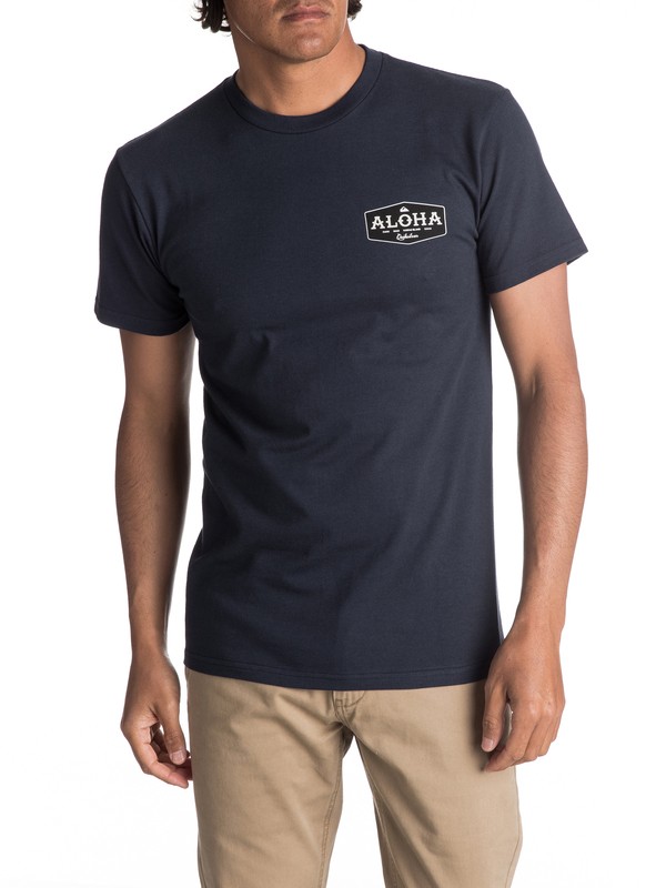 quiksilver, Men's Aloha Bound Tee, NAVY BLAZER (byj0) 0 Men's Aloha Bound Tee AQYZT05053 Quiksilver