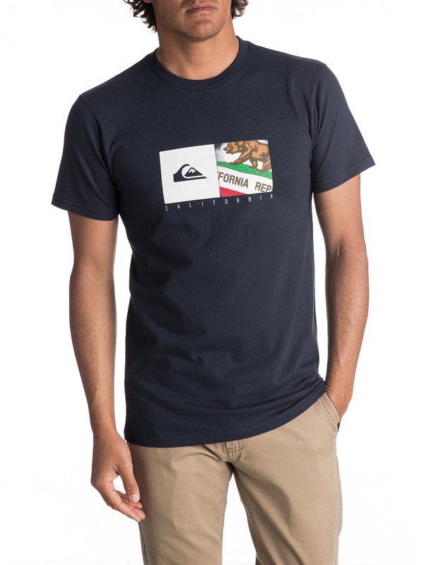 quiksilver, Men's California Coast Tee, NAVY BLAZER (byj0) 0 Men's California Coast Tee AQYZT05075 Quiksilver
