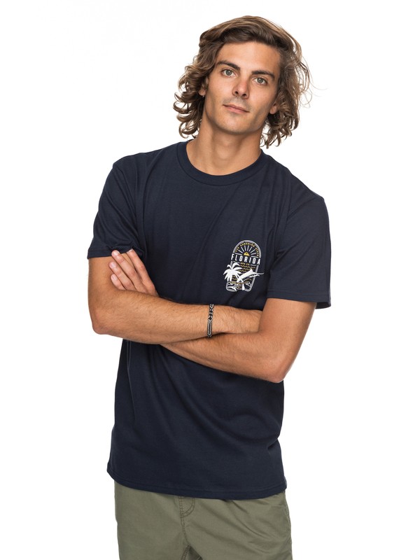 quiksilver, Saltwater Slave Tee, NAVY BLAZER (byj0) 0 Saltwater Slave Tee Blue AQYZT05143 Quiksilver