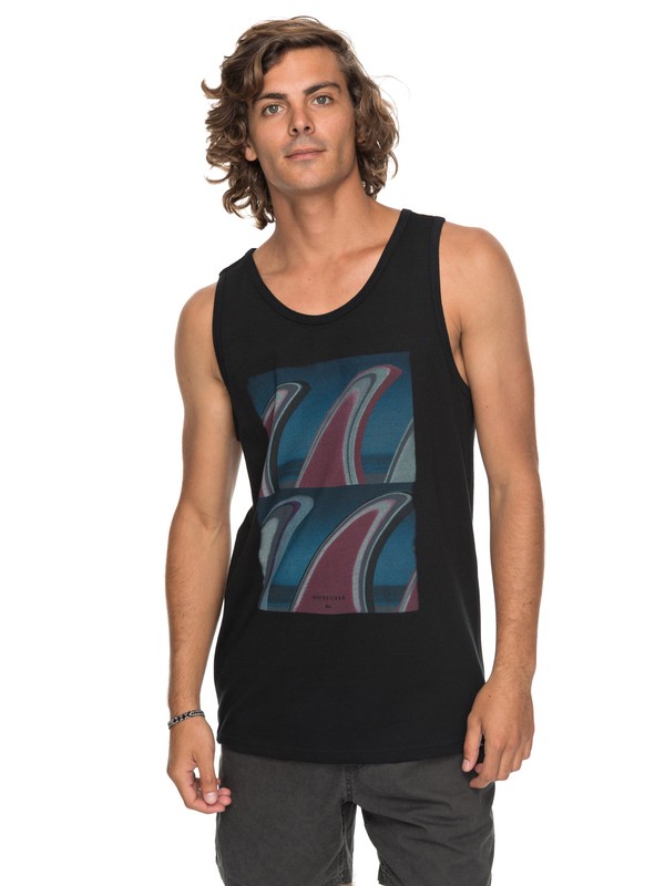 quiksilver, Fin Fanatic Tank, BLACK (kvj0) 0 Fin Fanatic Tank Black AQYZT05155 Quiksilver