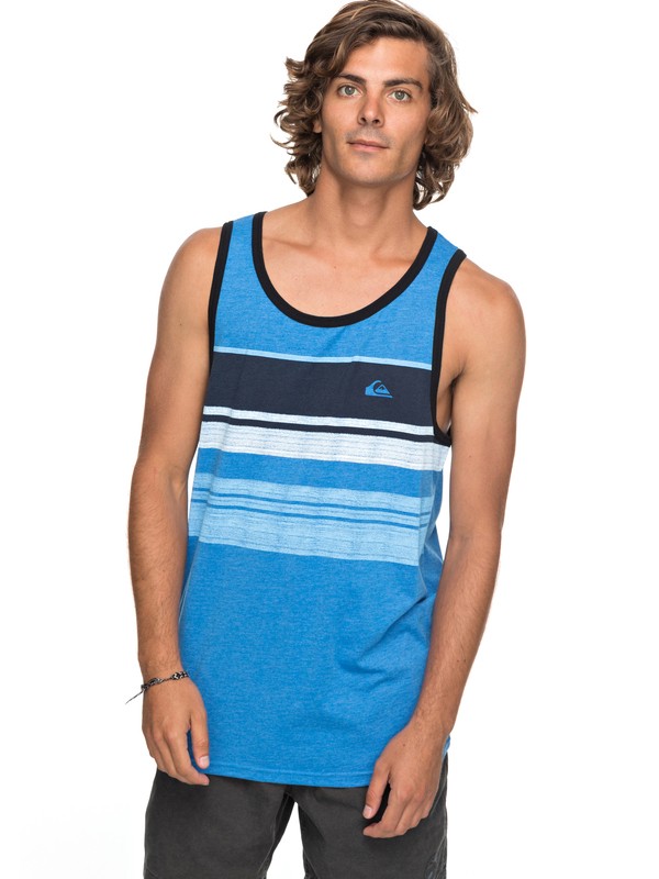 quiksilver, Swell Vision Tank, MALIBU HEATHER (bmah) 0 Swell Vision Tank Blue AQYZT05163 Quiksilver