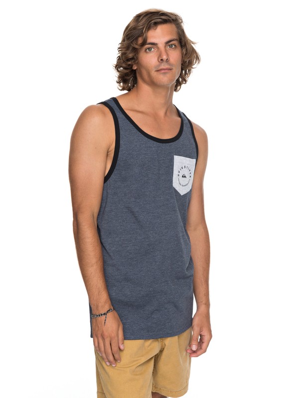 quiksilver, Camino Pocket Tank, NAVY BLAZER HEATHER (byjh) 0 Camino Pocket Tank Blue AQYZT05164 Quiksilver