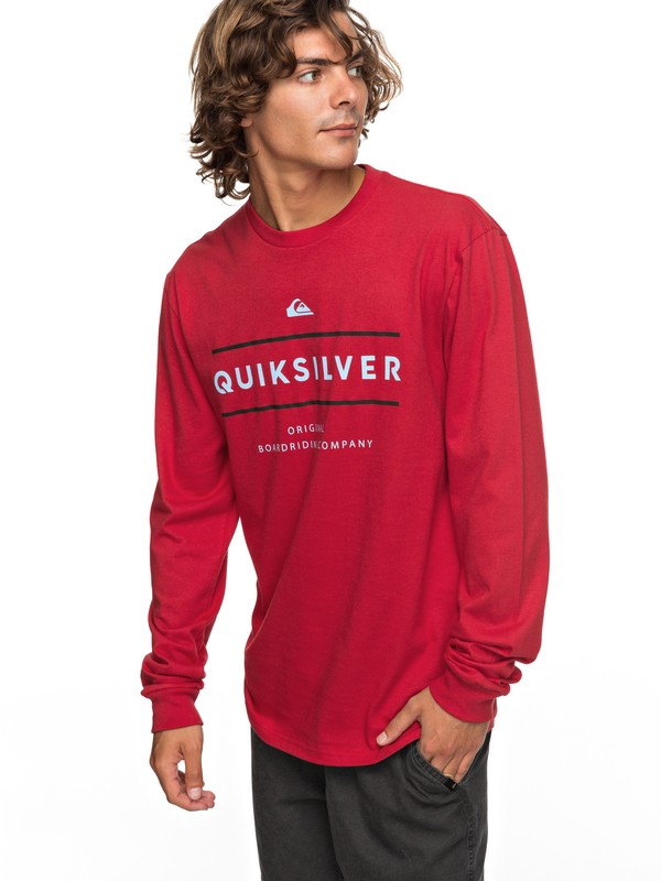 quiksilver, Reverso Surfo Long Sleeve Tee, CHILI PEPPER (rrd0) 0 Reverso Surfo Long Sleeve Tee Red AQYZT05165 Quiksilver