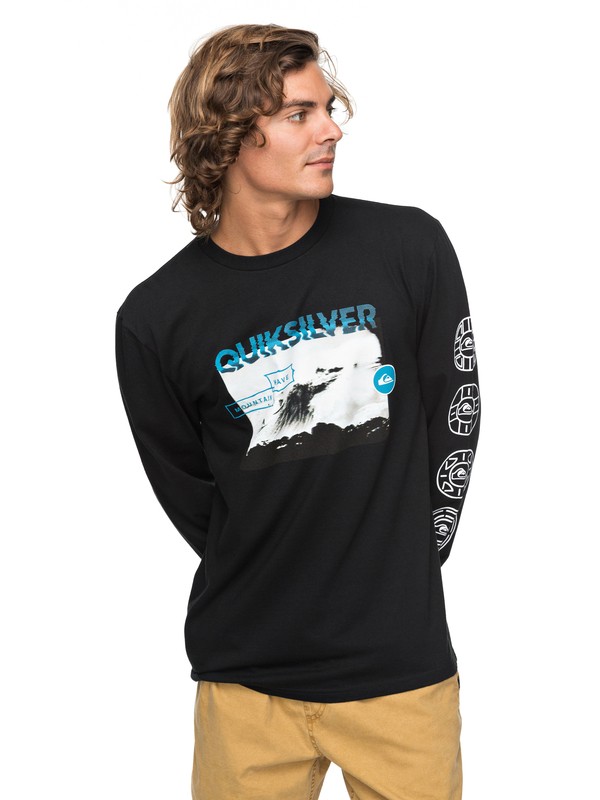 quiksilver, Next Steps Long Sleeve Tee, BLACK (kvj0) 0 Next Steps Long Sleeve Tee Black AQYZT05167 Quiksilver