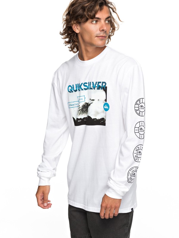 quiksilver, Next Steps Long Sleeve Tee, WHITE (wbb0) 0 Next Steps Long Sleeve Tee White AQYZT05167 Quiksilver