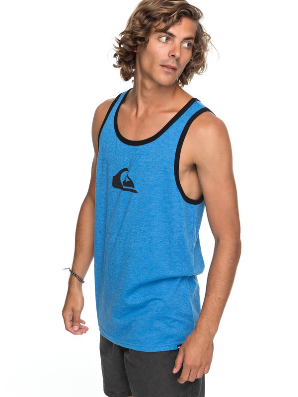 quiksilver, Logo Tank, MALIBU HEATHER (bmah) 0 Logo Tank Blue AQYZT05216 Quiksilver