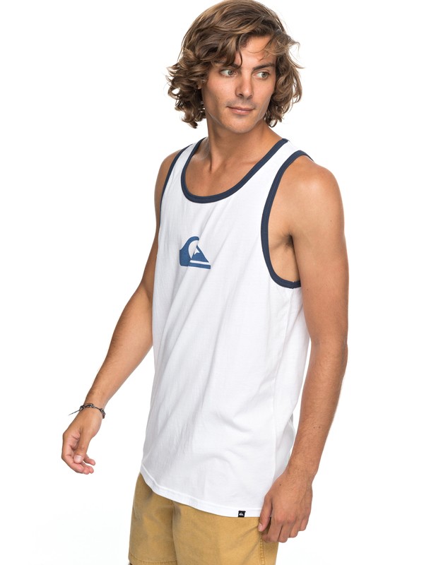quiksilver, Logo Tank, WHITE (wbb0) 0 Logo Tank White AQYZT05216 Quiksilver