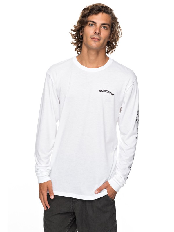 quiksilver, Next Steps Technical Long Sleeve Tee, WHITE (wbb0) 0 Next Steps Technical Long Sleeve Tee White AQYZT05232 Quiksilver