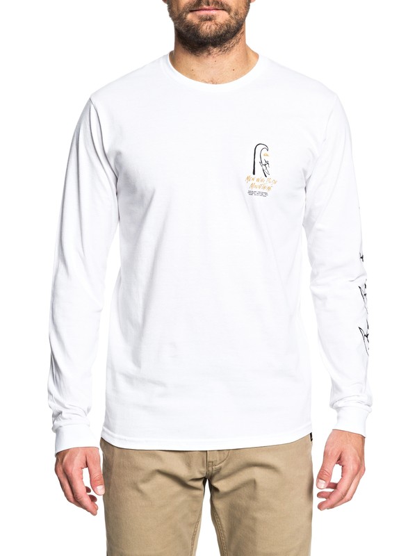 quiksilver, MWRM Petroglyph - Long Sleeve T-Shirt, WHITE (wbb0) 0 MWRM Petroglyph - Long Sleeve T-Shirt White AQYZT05499 Quiksilver
