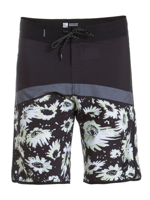 quiksilver, QK BOARDSHORT CRYPT SCALLOP, BLACK (blk) 0 QK BOARDSHORT CRYPT SCALLOP BR60012437 Quiksilver