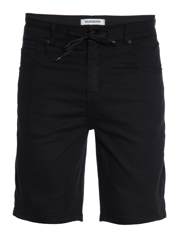 quiksilver, Bermuda Masculina Jeans Straight com Bolso Traseiro Quiksilver, BLACK* (blk) 0 Bermuda Masculina Jeans Straight com Bolso Traseiro Quiksilver BR60021535 Quiksilver