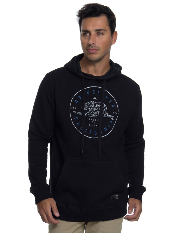 quiksilver, QK MOLETOM CANGURU ROAMER, TRUE BLAK / BALTIC BLUE (blk) 0 QK MOLETOM CANGURU ROAMER BR65501789 Quiksilver