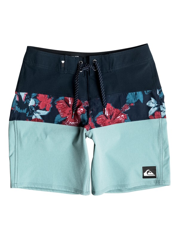quiksilver, Panel Blocked Vee 16" - Boardshort, STONE BLUE (bhy6) 0 Panel Blocked Vee 16" - Boardshort EQBBS03128 Quiksilver
