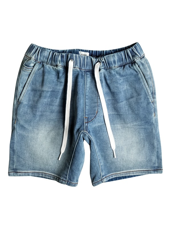 quiksilver, Fonic Creamy - Shorts en molleton denim coupe slim, CREAMY (byhw) 0 Fonic Creamy - Shorts en molleton denim coupe slim Bleu EQBDS03046 Quiksilver