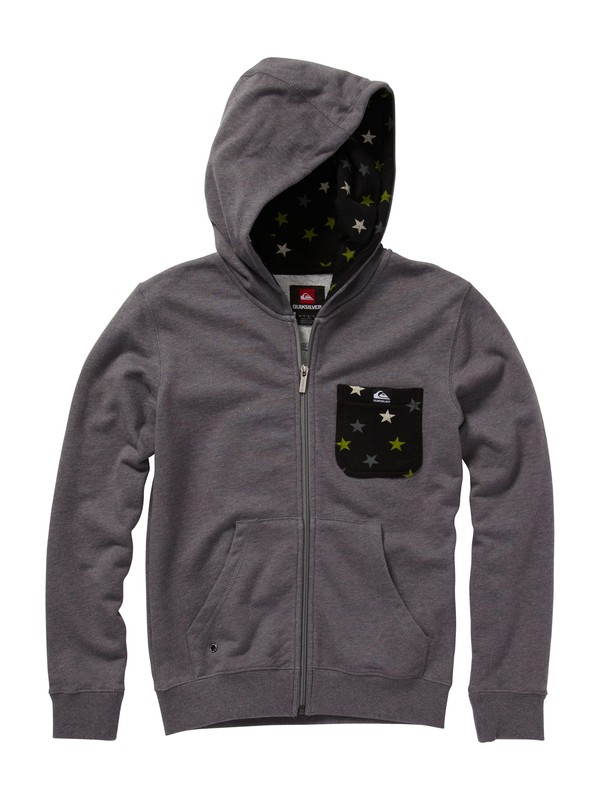 quiksilver, Boys 8-16 Solana Star Hooded Sweatshirt, MEDIUM GREY HEATHER (kzeh) 0 Boys 8-16 Solana Star Hooded Sweatshirt EQBFT00024 Quiksilver
