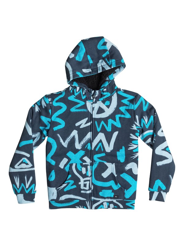 Allover Sherpa Cave Rave EQBFT03133 0 Allover Sherpa Cave Rave - Felpa con cappuccio e zip EQBFT03133 Quiksilver