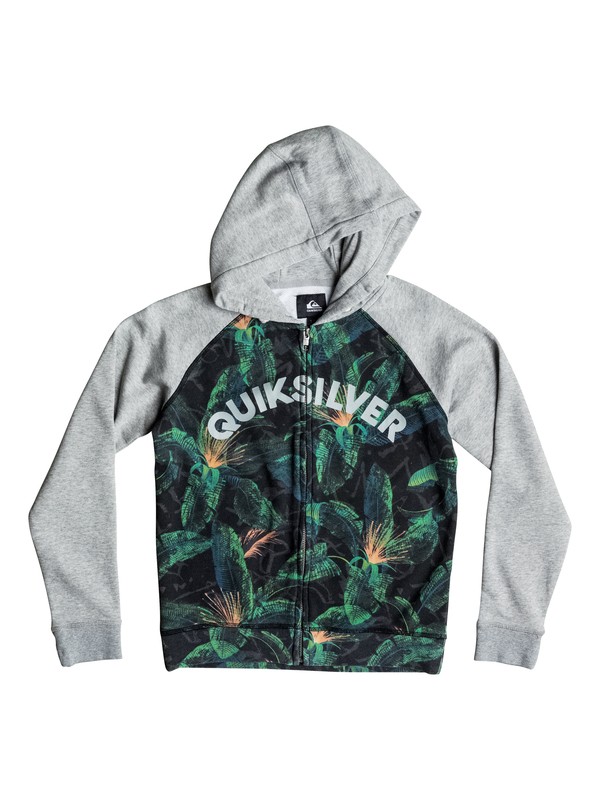 quiksilver, Riot Raglan - Kapuzenpulli mit Reißverschluss, RIOT BLACK (kvj6) 0 Riot Raglan - Kapuzenpulli mit Reißverschluss EQBFT03157 Quiksilver
