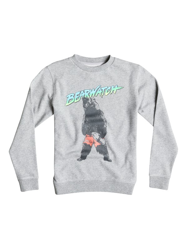 quiksilver, Crew Bear Watch - Sweatshirt, LIGHT GREY HEATHER (lgh) 0 Crew Bear Watch - Sweatshirt Grey EQBFT03187 Quiksilver