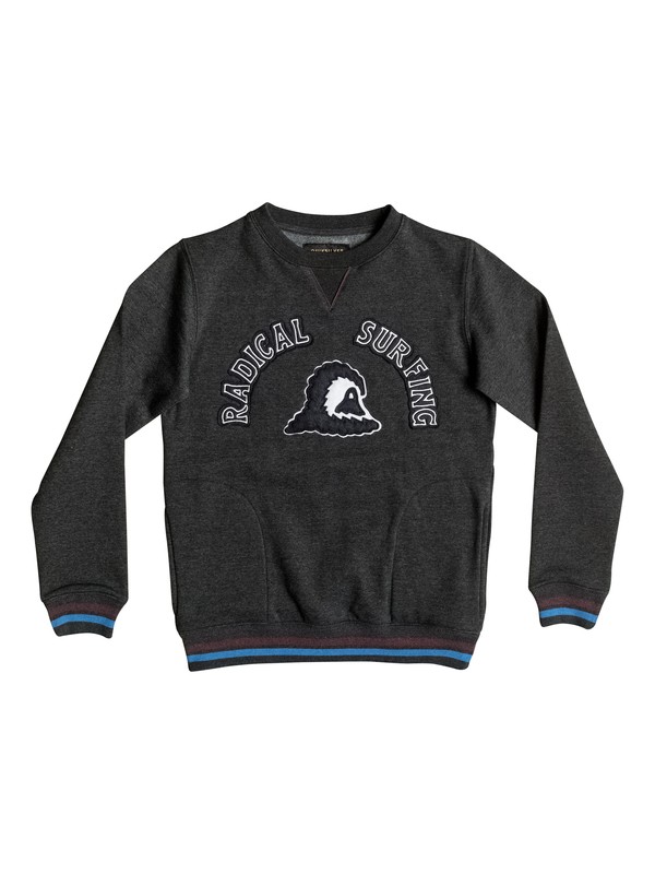 quiksilver, Radical Surfing - Sweat, DARK GREY HEATHER (ktfh) 0 Radical Surfing - Sweat Noir EQBFT03232 Quiksilver
