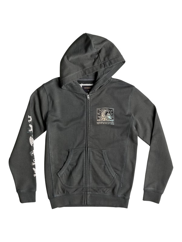 quiksilver, Boy's 8-16 Fine Art Zip-Up Hoodie, TARMAC (kta0) 0 Boy's 8-16 Fine Art Zip-Up Hoodie EQBFT03273 Quiksilver