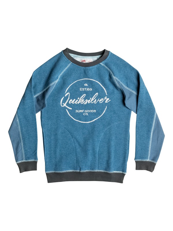 quiksilver, Schools Jail - Sudadera, INDIAN TEAL HEATHER (bqkh) 0 Schools Jail - Sudadera EQBFT03318 Quiksilver