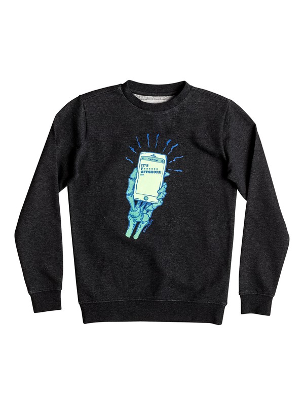 quiksilver, Offshore - Felpa, DARK GREY HEATHER (ktfh) 0 Offshore - Felpa EQBFT03320 Quiksilver
