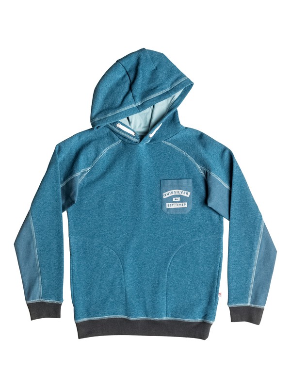 quiksilver, Schools Jail - Sweat à capuche, INDIAN TEAL HEATHER (bqkh) 0 Schools Jail - Sweat à capuche EQBFT03345 Quiksilver