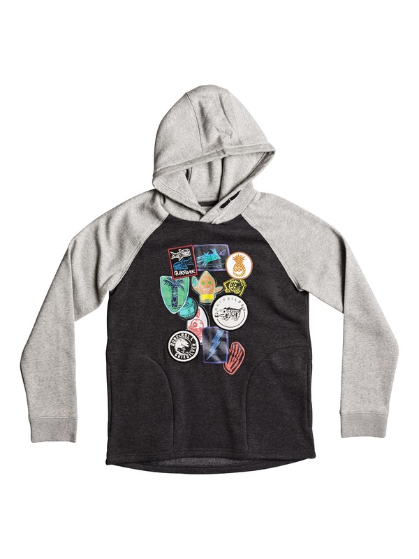 quiksilver, Minbu - Hoodie, TARMAC HEATHER (ktah) 0 Minbu - Hoodie Black EQBFT03381 Quiksilver