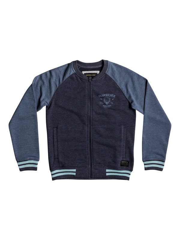 quiksilver, Janapaz Zip - Chaqueta Bomber de Felpa, NAVY BLAZER HEATHER (byjh) 0 Janapaz Zip - Chaqueta Bomber de Felpa Azul EQBFT03418 Quiksilver