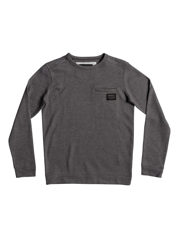 quiksilver, Dav - Sweat, RAVEN HEATHER (ksqh) 0 Dav - Sweat Noir EQBFT03436 Quiksilver
